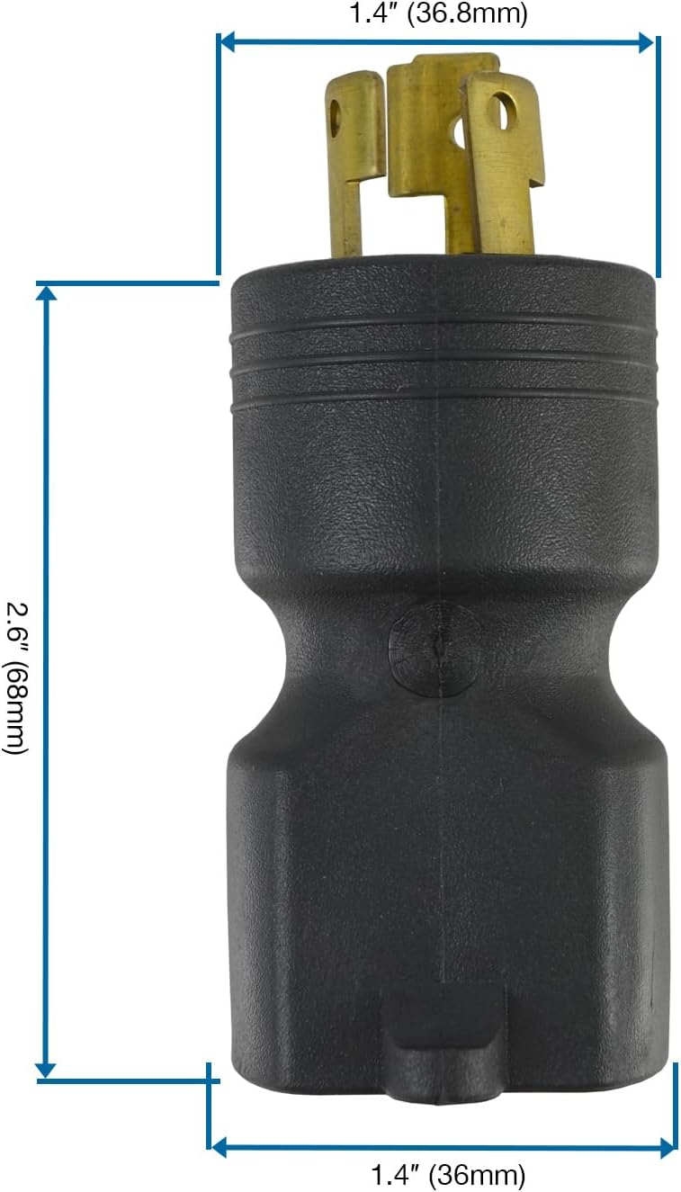 Conntek 30121 NEMA L6-15P to NEMA 6-15R Locking Plug 250-Volt Adapter - Image 5
